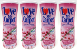 4x Love My Carpet 2-in-1 Carpet &amp; Room Deodorizer Cherry Blossom 18 Oz Ea Sealed - £26.02 GBP