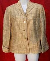 Lafayette 148 Women&#39;s Cream Tweed Jacket Blazer Size 4 - £23.73 GBP