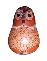 Alpakaandmore Peruvian Handmade Calabash Pumpkin Figure Owl - £29.03 GBP