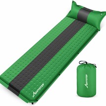 MOVTOTOP Memory Inflatable Sleeping Pad Camping Hiking Padding Cushion - Green - £31.42 GBP