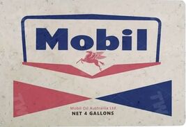 Mobil Exxon Retro Vintage Gas Gasoline Oil Tin Sign 8x12 inches Station JJ - $46.09 CAD