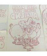 Vintage tri chem hot iron transfers PG rated designs large retro style - $35.59
