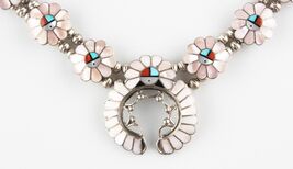 Sterling Silver Ashbarry Gasper Inlay Sunface Necklace &amp; Clip-on Earring... - $2,866.56