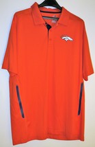 Denver Broncos NFL Orange Coach Polo shirt Activewear Majestic CoolBase Size XL - £25.57 GBP