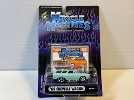 1965 Chevelle Wagon Muscle Machine Diecast Model Car 1/64 Scale By Funline - $11.88