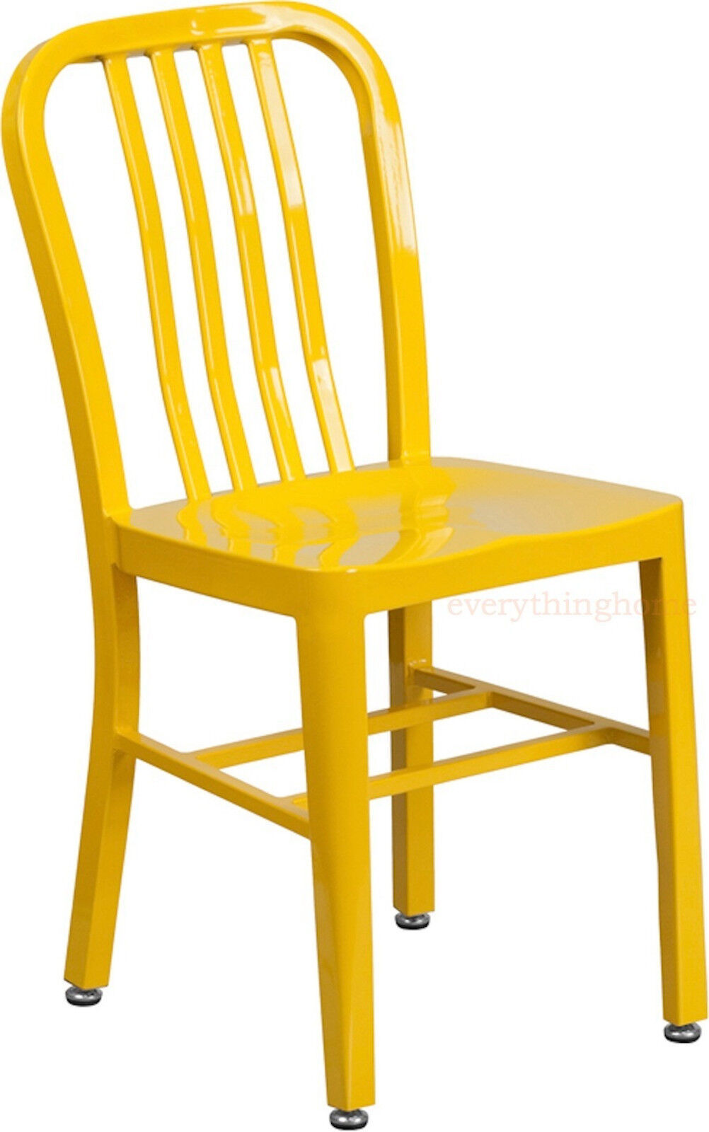 Primary image for Mid-Century Yellow 'Navy' Style Dining Chair Cafe Patio Restaurant In-Outdoor