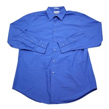 Van Heus Shirt Mens 32 Blue Long Sleeve Point Collar Button Pocket Dress... - £15.37 GBP