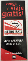 Metro Rail North Hollywood Vintage Informational Booklet Pamphlet - £7.74 GBP