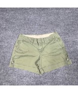 Banana Republic Weekend Short Womens Size 4  Green Stretch Chino Cuffed ... - £9.71 GBP