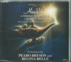 PEABO BRYSON &amp; REGINA BELLE - A WHOLE NEW WORLD 1992 EU CD WALT DISNEY&#39;S... - £9.94 GBP