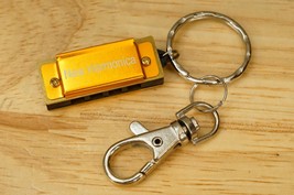 Vintage Advertising New Harmonica Mini Aluminum Instrument Key Chain Key... - $12.86