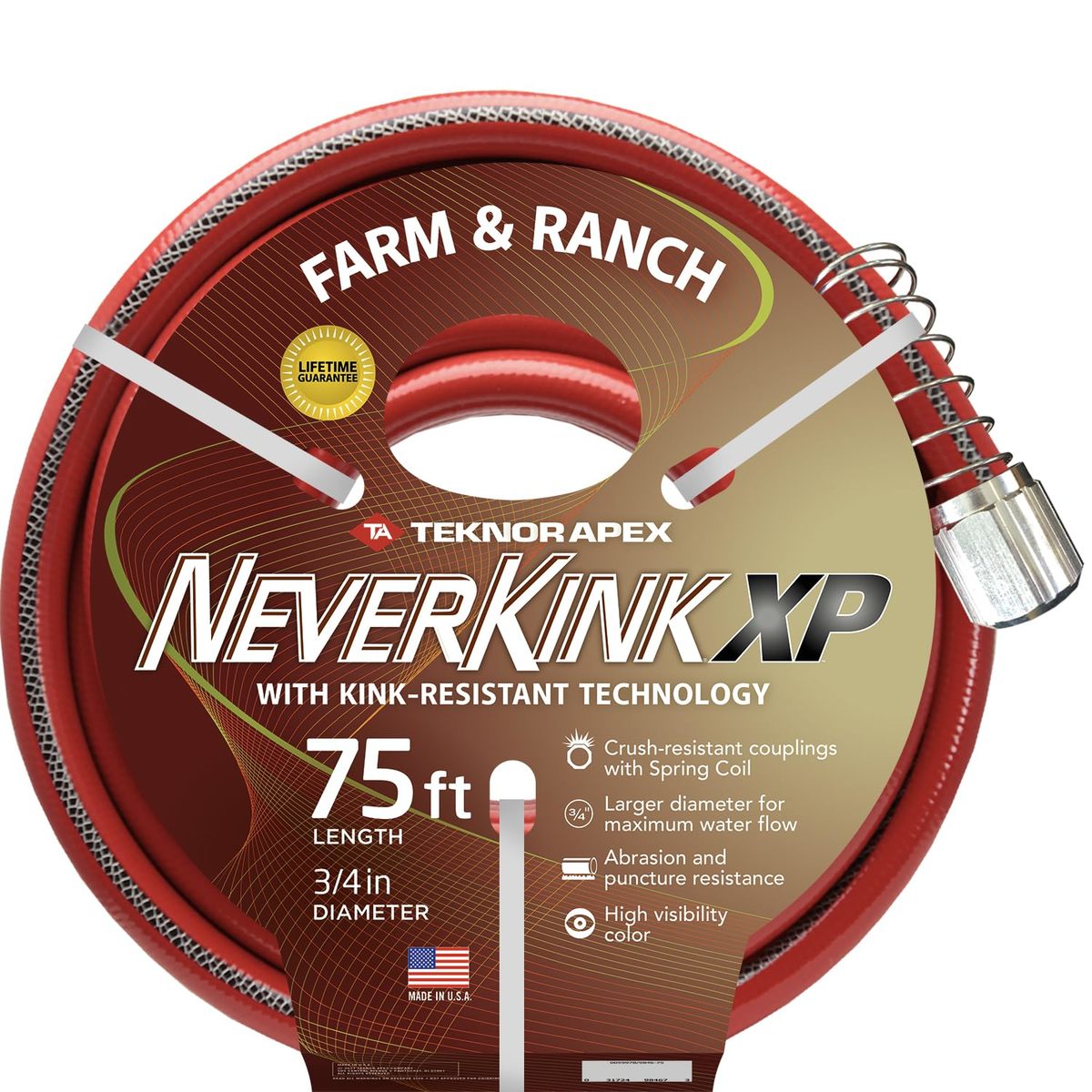 Teknor Apex NeverkinkXP Farm &amp; Ranch Duty 3/4 inch by 75 foot Hose - $95.32