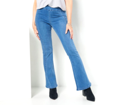 G.I.L.I. PULL ON FLARED DENIM- MEDIUM WASH, REGULAR 14 - £23.45 GBP