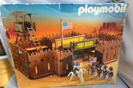 Vintage 1987 Playmobil 3773 Fort Bravo Set Almost Complete in Original Box - $118.80