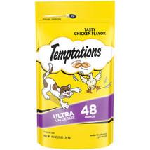 Temptations Classics Crunchy &amp; Soft Adult Cat Treats Tasty Chicken 1ea/48oz. - £40.31 GBP