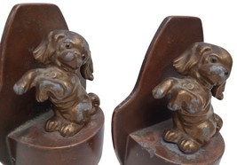 Vintage Nuart Creations Pekingese Dog Metal Bookends 5" Mid Century Figurines image 3
