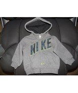 Nike Full Zip Hoodie Gray/Black Size 3/6 Months Infants EUC - £14.35 GBP