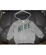 Nike Full Zip Hoodie Gray/Black Size 3/6 Months Infants EUC - $418.70 MXN