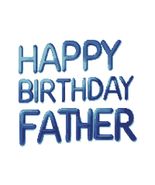 Happy Birthday Dad - Stylish Blue Letters - Cross Stitch Pattern PDF - $93.40 MXN