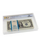 1957B $1 Full Pack of 100 Notes Graded by PCGS as Choice 64 Fr. 1621 1 S... - £2,015.79 GBP