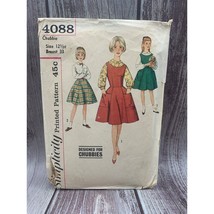 Simplicity Misses Chubbie Jumper Skirt Blouse Sewing Pattern sz 12.5 408... - $5.93