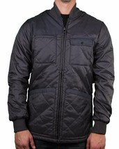 KR3W Krew Uomo Grigio Antracite Trapuntato Jack Ee Giacca Fall/Inverno K... - £39.03 GBP