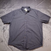 Eddie Bauer Shirt Adult M Black Check Short Sleeve Button Up Cotton Pocket Men - £23.44 GBP
