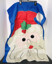 VTG 1994 Christmas Santa Claus Hanging Flag Embroidered Artistic Flags 2... - $19.75