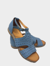 MIZ MOOZ WOMEN&#39;S BUCKLE CLOSURE  SANDALS BLUE 37EU / 7US  # A-54 - $39.95