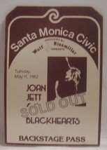 JOAN JETT - VINTAGE ORIGINAL 1982 TOUR CONCERT CLOTH BACKSTAGE PASS *LAS... - $30.00