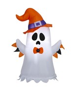 Spooky Ghost with Witch Hat Airblown Yard Inflatable, Multicolor, 3.5&#39;, ... - $610.57 MXN