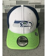 New Era Seattle Seahawks NFL 39Thirty Green White Stretch Fit Hat Med-La... - £18.80 GBP