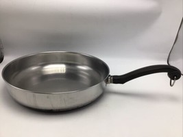 Farberware Skillet 10.25&quot; Aluminum Clad Frying Pan Stainless Steel Vintage USA - £16.48 GBP