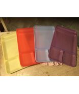 Tupperware Divided Lunch Trays Set of Four Camping Picnic Dinner 15&quot; x 9... - $330.58 MXN