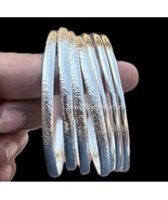 Solid 925 Sterling Silver Bangles, Stacking Bangle in Sterling Silver, S... - $1,094.01 MXN