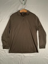 Perry Ellis Activewear 1/4 Zip Shirt Long Sleeve Men&#39;s Extra Large XL Brown - $14.34