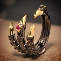 Titanium Steel Eagle Dragon Claw Halloween Skull Ring Hot Selling Men&#39;s Domineer - £9.74 GBP