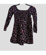 GAP Girls Medium 7 8 Dress Long Sleeve Kids Floral Print Smock Easter Sp... - $12.33 CAD