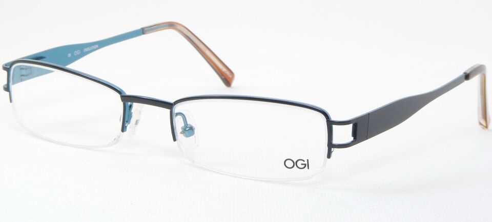 OGI MOD. 3052B 608 DARK BROWN /BLUE EYEGLASSES GLASSES METAL FRAME 48-18... - $81.94