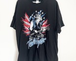 Ted Nugent Concert Tour Tshirt 2014 Black 2 Sided XL Guitar Rock Music USA - $32.99