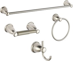 Bgl 4-Piece Bathroom Accessory Set Brushed Nickel Bathroom Hardware Set 24 - £34.77 GBP