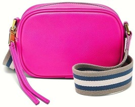 Fossil Maisie Fuchsia Leather Oval Crossbody Bag SHB2419690 Pink NWT $138 Retail - £62.16 GBP