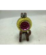 VTG Christopher Radko Shiny Brite Double Indent Bumpy Ornament Gold Pink... - €25,83 EUR