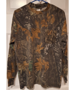 Vintage Mossy Oak Camo Shirt Mens Sz M Long Sleeve Break Up Jerzees Outd... - £19.90 GBP