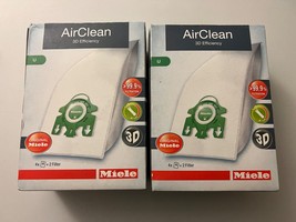 2x boxes Miele U Type Upright Vacuum Bags  3D AirClean 8x HEPA Bags + 4x Filters - £38.92 GBP