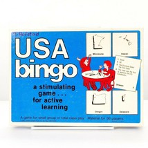 USA Bingo Game Map 50 States Geography Educational 1985 Trend Homeschool... - £6.10 GBP