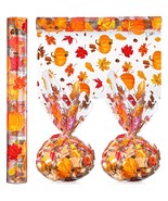 Fall Cellophane Wrapping Paper 100 Ft X 16 Inch 2.5 Mil Thick Cello Wrap... - £23.78 GBP