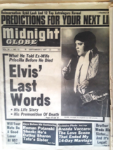 Vintage Midnight Globe Newspaper Elvis Last Words September 6 1977 - £9.58 GBP
