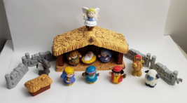 Vintage Fisher Price Little People Nativity Deluxe Christmas Story 17 Pieces - £46.93 GBP
