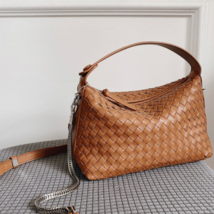 Genuine leather luxury woven handbag - £64.43 GBP